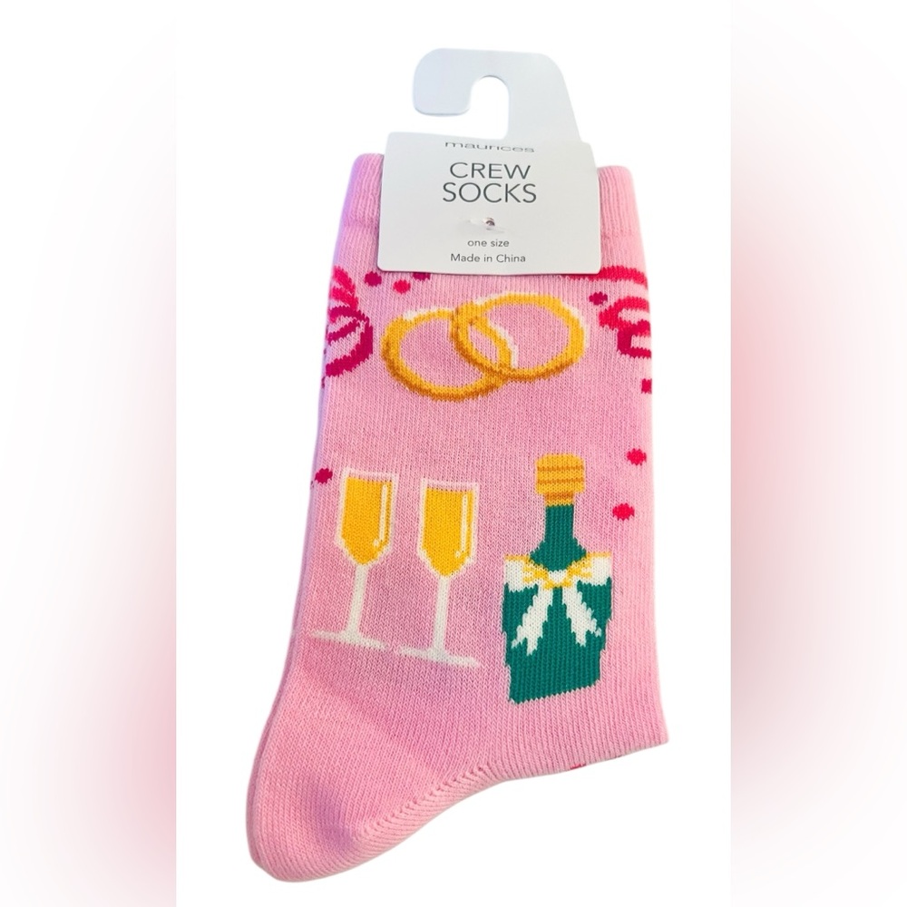 Maurices Pink Celebration of Love Crew Socks